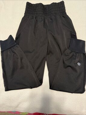 Kids Black Elastic-Waist Jogger Sweatpants
